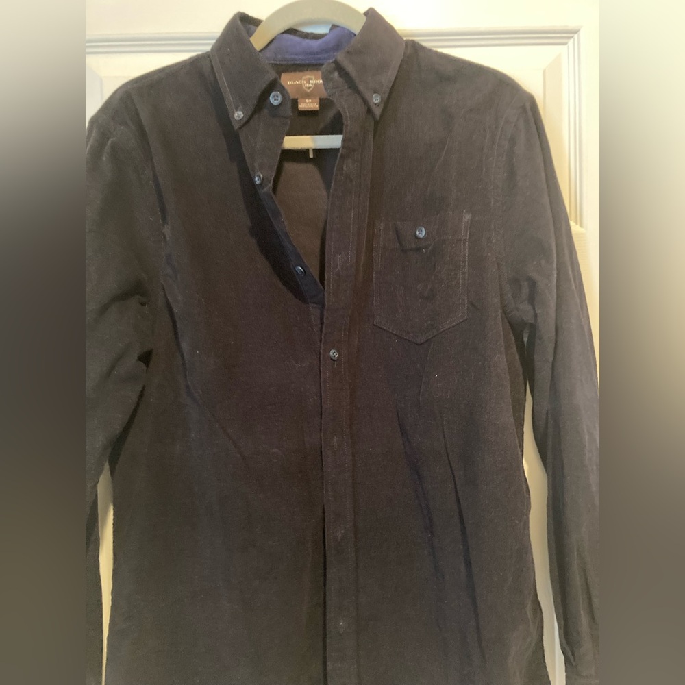 Black Brown 1826 Navy Corduroy shirt